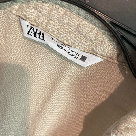 ZaraTan women’s Organic Button-Up Boyfriend Shirt Linen - Picture 3 of 9